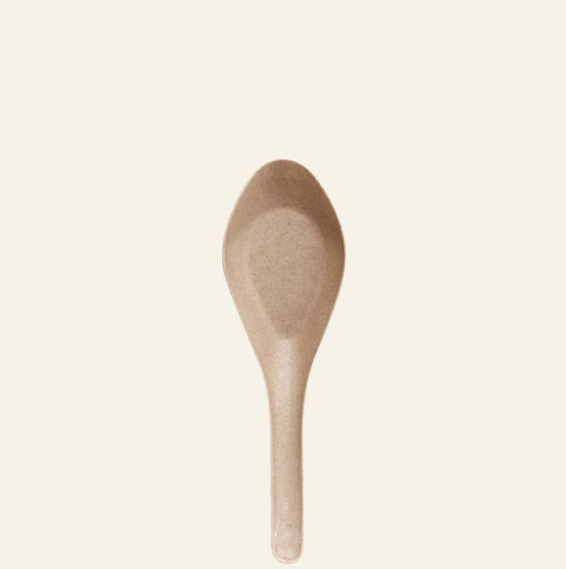 Lastic Canada - biodegradable and eco-friendly utensils - Chinese soup spoon made from bamboo fiber