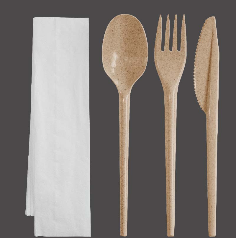 Lastic Canada - biodegradable and eco-friendly utensils (cutlery) set made from bamboo fiber