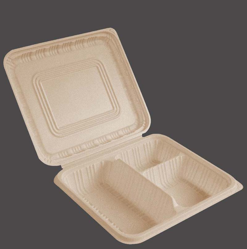 Lastic Canada - biodegradable and eco-friendly take away containers (boxes) - lunch box with lid made from bamboo fiber