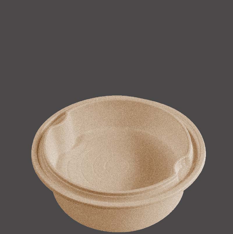 Lastic Canada - biodegradable and eco-friendly take away containers (boxes) - round bowl made from bamboo fiber
