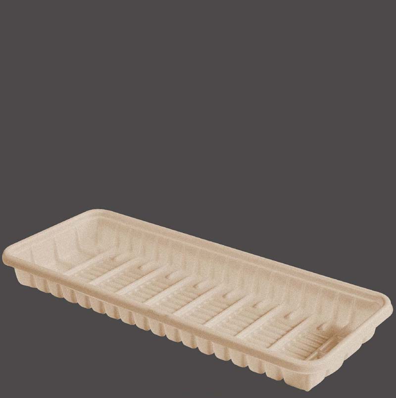 Lastic Canada - biodegradable and eco-friendly take away containers (boxes) - tray medium made from bamboo fiber